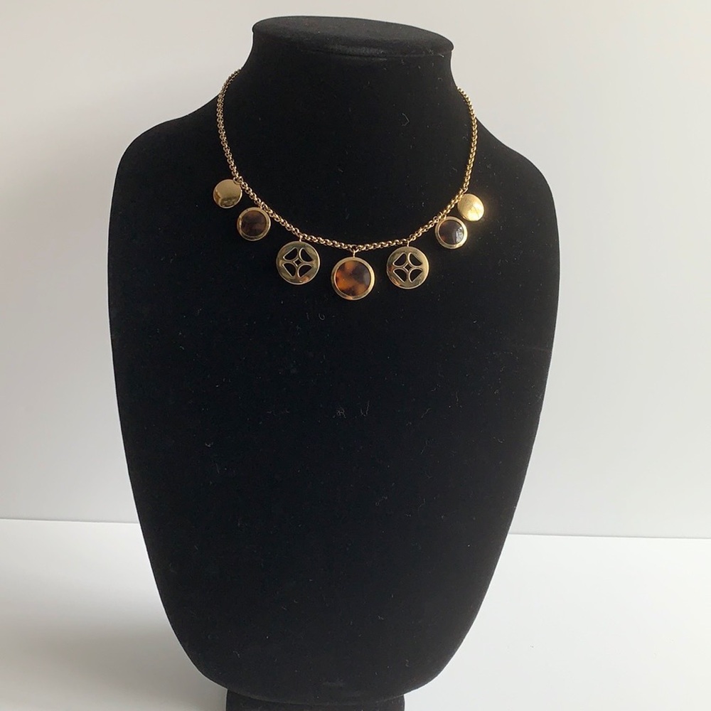 Fossil Tortoise Acetate Charms Necklace
